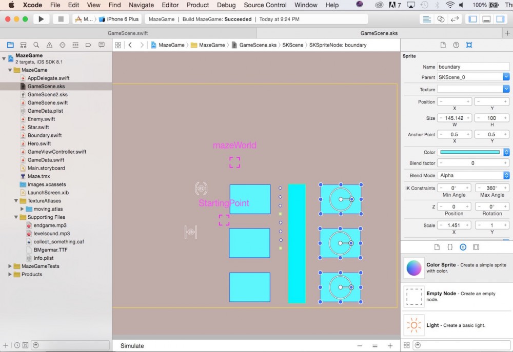 Maze Games with Swift and Sprite Kit Video Tutorial