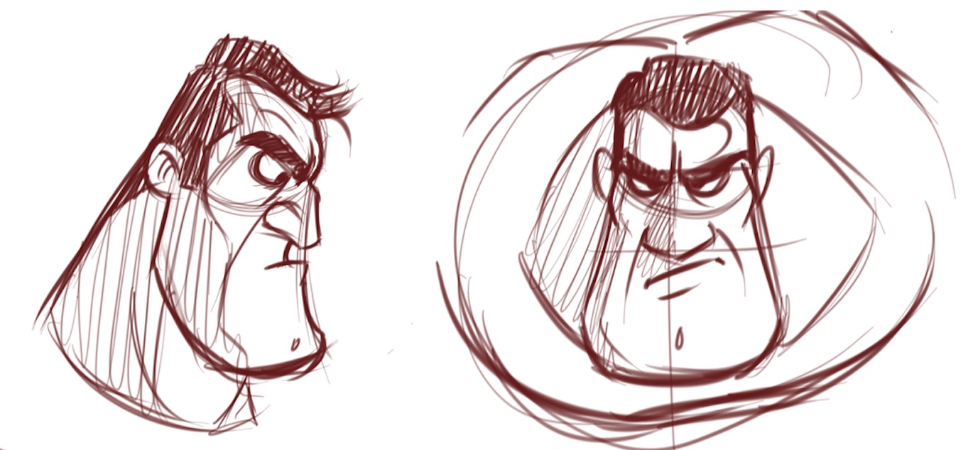 How to draw faces of macho men